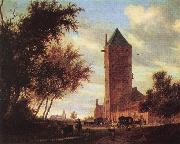 RUYSDAEL, Salomon van Tower at the Road F Spain oil painting reproduction